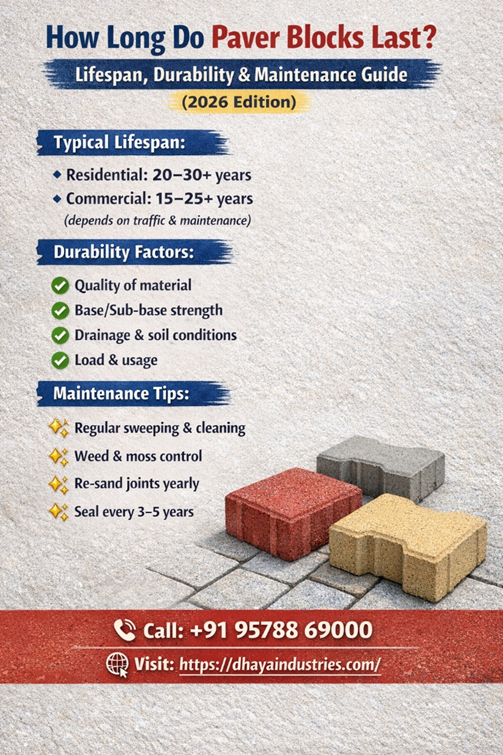 How Long Do Paver Blocks Last? Lifespan, Durability & Maintenance Guide (2026)
