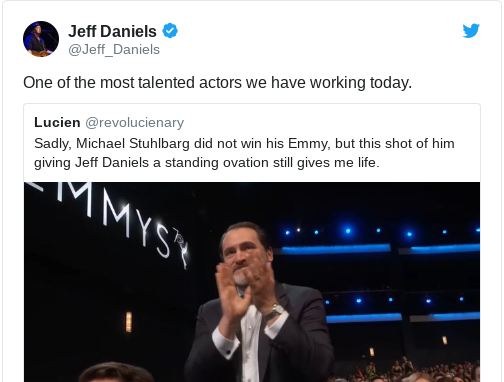 Michael Stuhlbarg lost at the Emmys and Jeff Daniels (who won) understands my pain