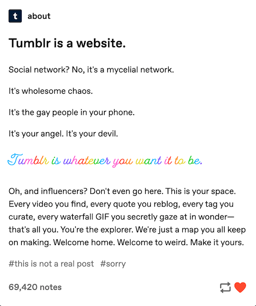 Welcome on Tumblr