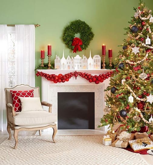 CHRISTMAS FIREPLACE-21 MODERN DECOR IDEAS FOR 2023 | by Nestic Home ...