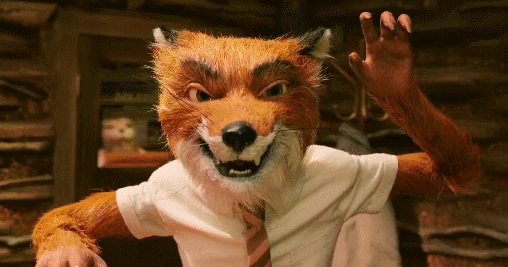Mr Fox and Badger having an argument