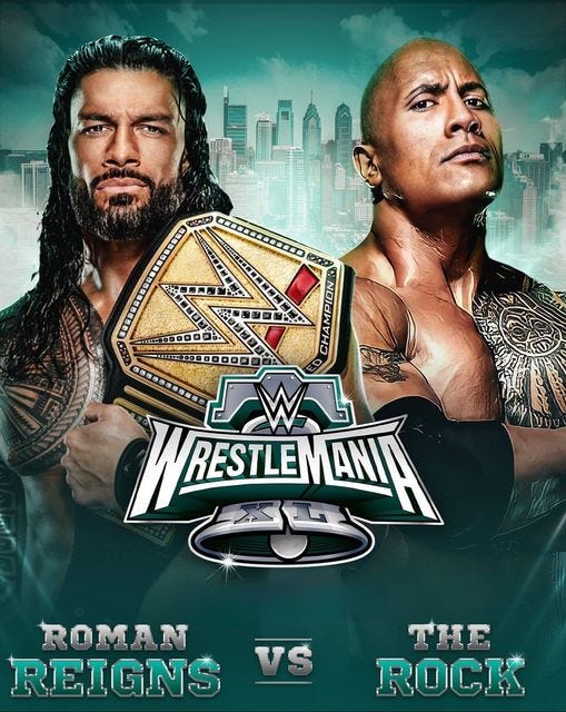 The Battle of the Samoan Titans Roman Reigns vs. The Rock at