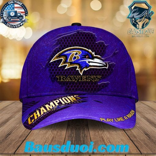 Baltimore Ravens 2023 Sideline Team Patch Classic Cap by bausduoi