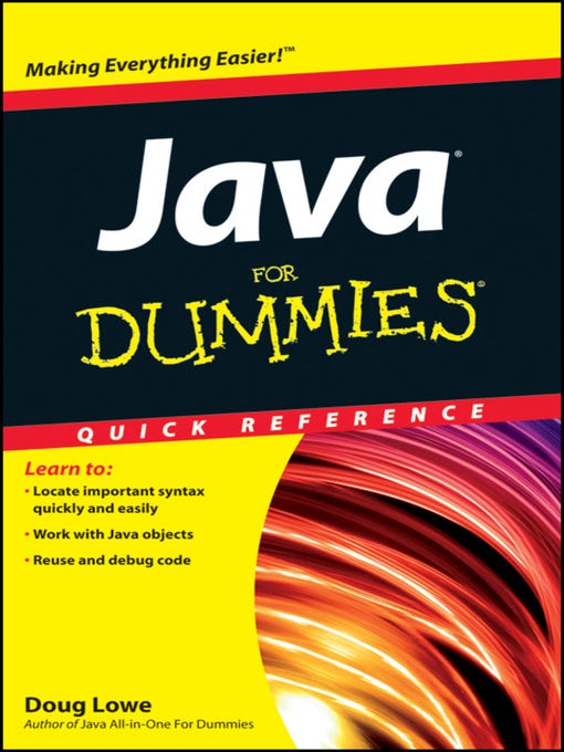 PDF Download Java For Dummies Quick Reference By Doug Lowe | by Livvyy ...