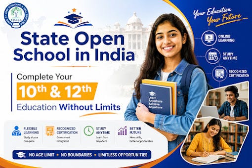 State Open School in India: Complete Your 10th & 12th Education Without Limits