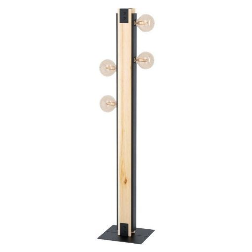 Lampadar Eglo Layham Black-Brown 43471 lemn maro