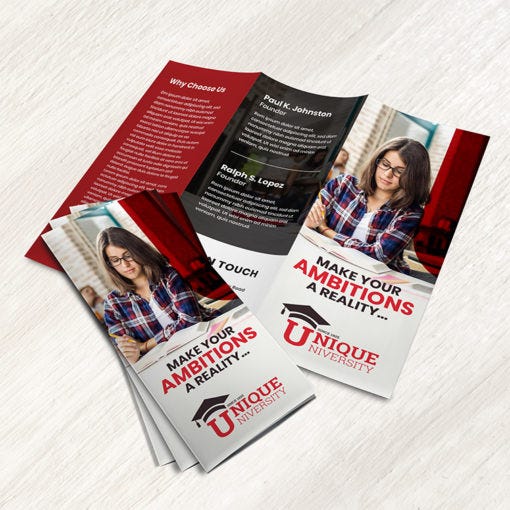 25.5 x 11 Tri-fold Brochure - 6 Page Format