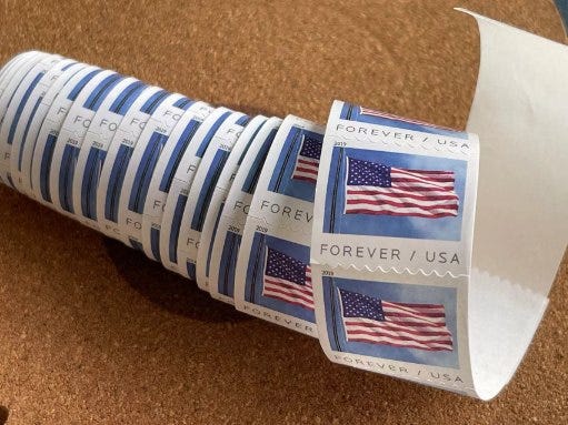 Save on USPS Forever First Class Postage Stamps Self Adhesive $0.66 Order  Online Delivery