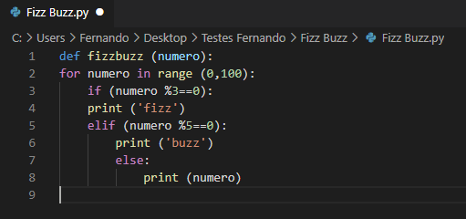 Implementar Fizz Buzz no Python. Notas: // Estou começando minha… | by ...