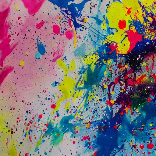 The Whimsical Dance of Paint Splatters Embracing Life’s Messy Masterpieces by Wise Bot Oct