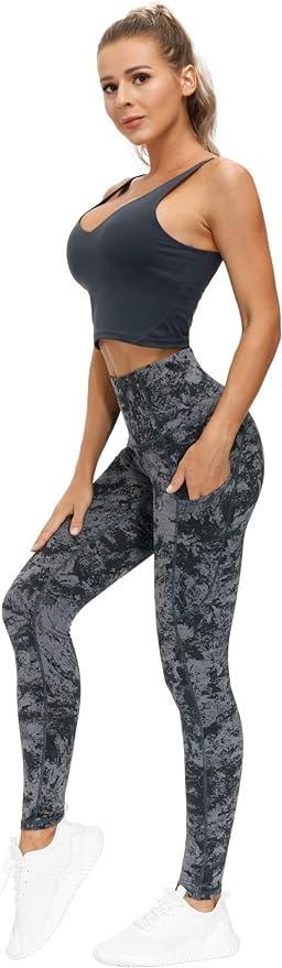  THE GYM PEOPLE Thick High Waist Yoga Pants with