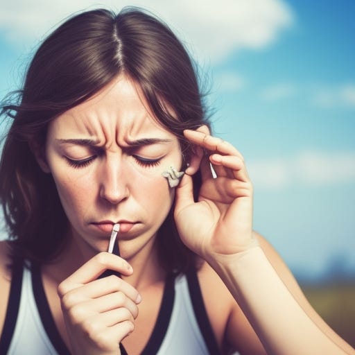 Quit Smoking Broken Cigarette Addiction Stress Stock Photo 2206074927