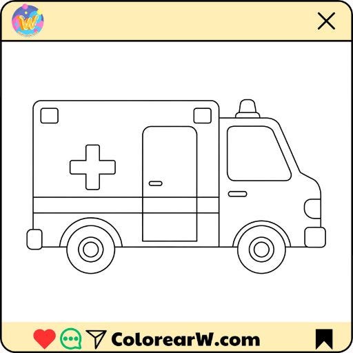Ambulancia para colorear