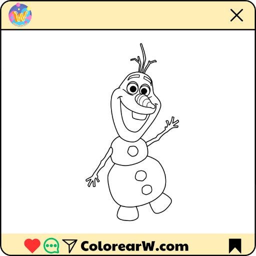 Olaf para colorear