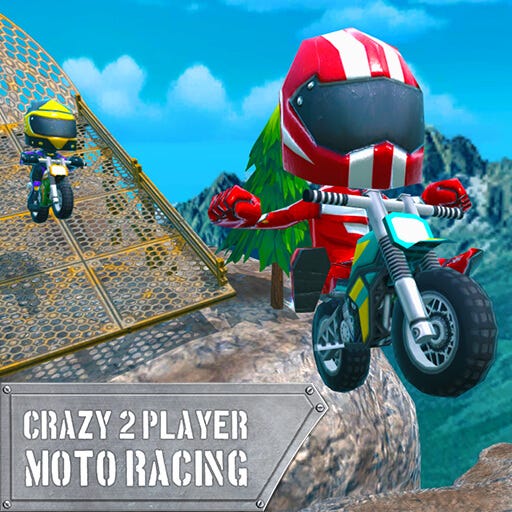 Play Crazy 2 Player Moto Racing game on 2playergames, by Two Player Games