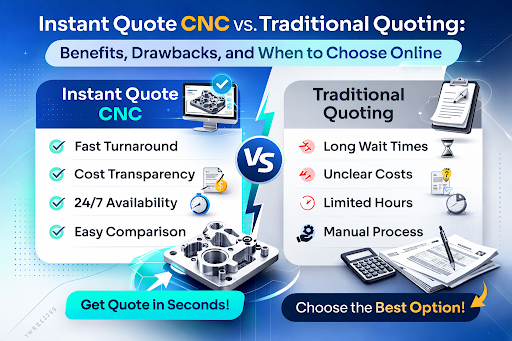 Instant Quote CNC vs. Traditional Quoting: Benefits, Drawbacks, and When to Choose Online