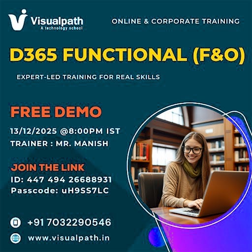 Dynamic 365 Functional F&O Online LIVE DEMO — Visualpath