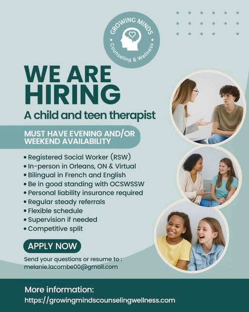 Now Hiring: Child & Youth Therapists