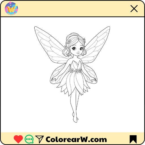 Hada para colorear