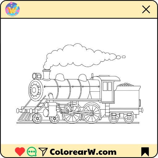 Trenes para colorear