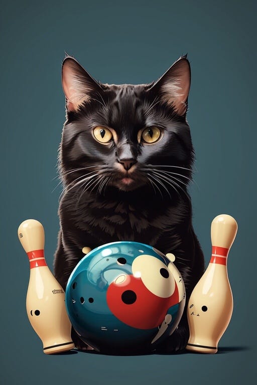 Our Top 5 Funny Cat Sticker, Bowling Cat - Xxlompa - Medium
