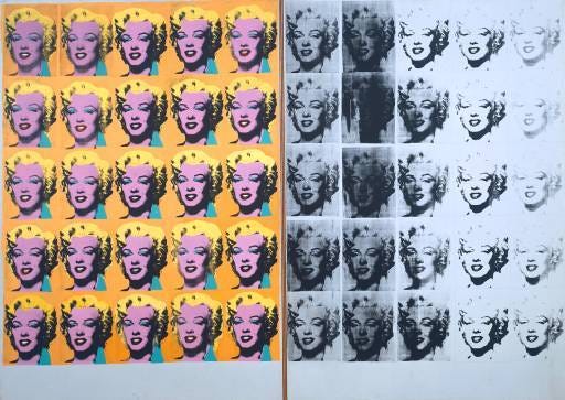 Art Critique on The Marilyn Diptych by Andy Warhol