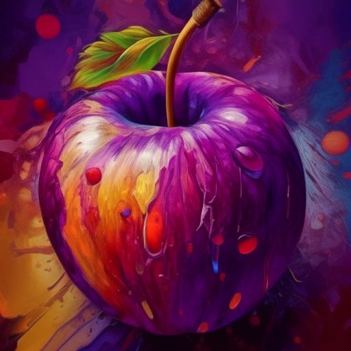 La manzana morada.