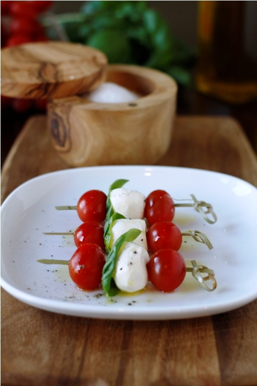 Caprese salad skewers