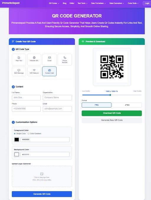 QR Generator and PrimeNotepad: Essential Digital Tools for Modern Productivity