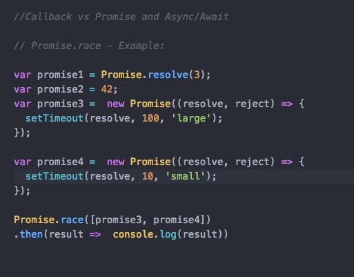 Example: Promise.race