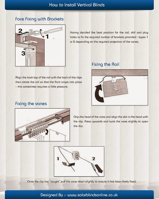 How to Install Vertical Blinds. Nowadays, Solar Blinds are