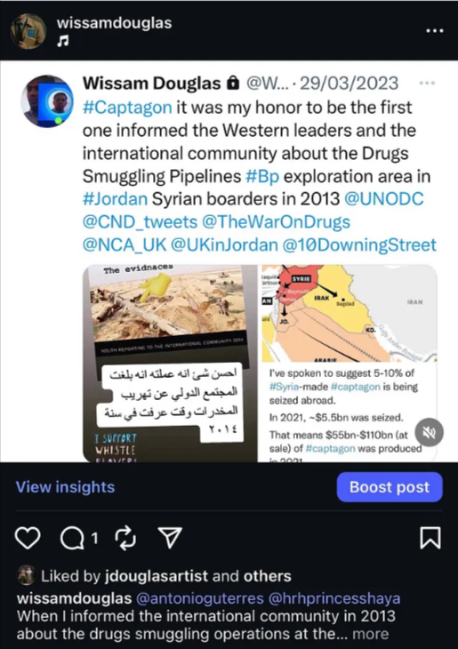 Arab Captagon States: Coordinating Captagon Smuggling, Coordinating Targeting Brave Whistleblowers…