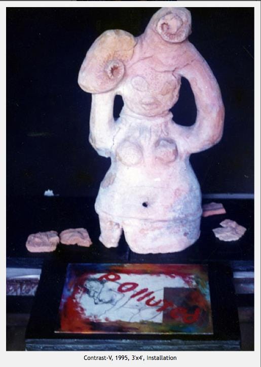 Title: Contrast-V, Year: 1995, Size: 3' x 4', Medium: Installation