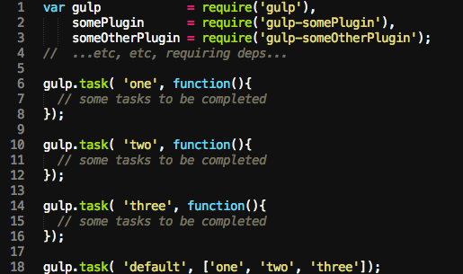 Task Dependencies in Gulp. Ever struggle trying to get tasks to… | by Dave  Lunny | Medium