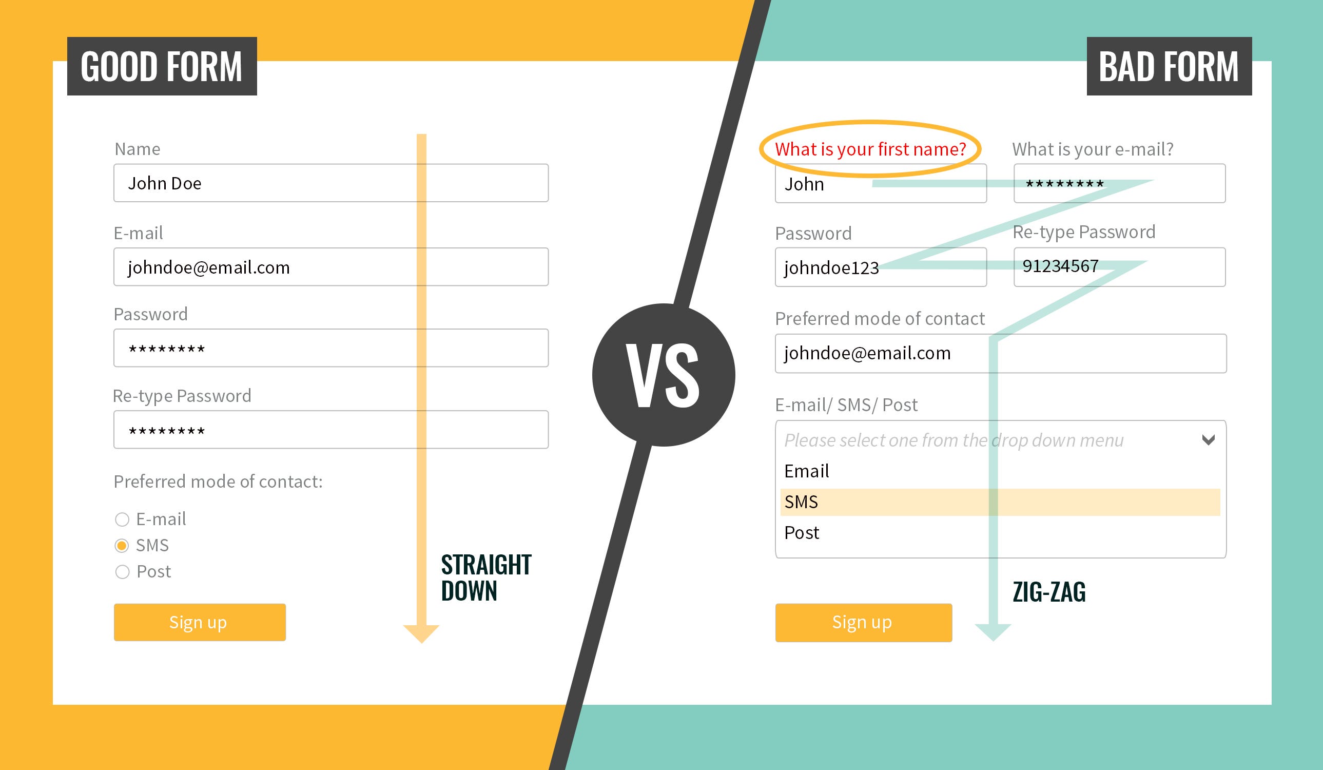 Bad interface. Bad ux example. Good and bad design. Bad ui. Bad ui.