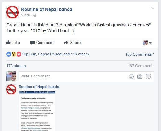Routine of Nepal banda - Interesting: A program was organised in