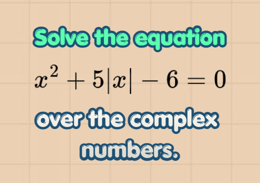 Solving an Equation That Refuses to Stay Real