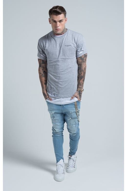 White Long Sleeve T-Shirt with Black T-shirt Outfits For Men (8 ideas &  outfits)