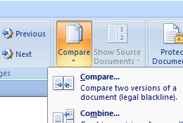 Compare Word Docs using Legal Blackline