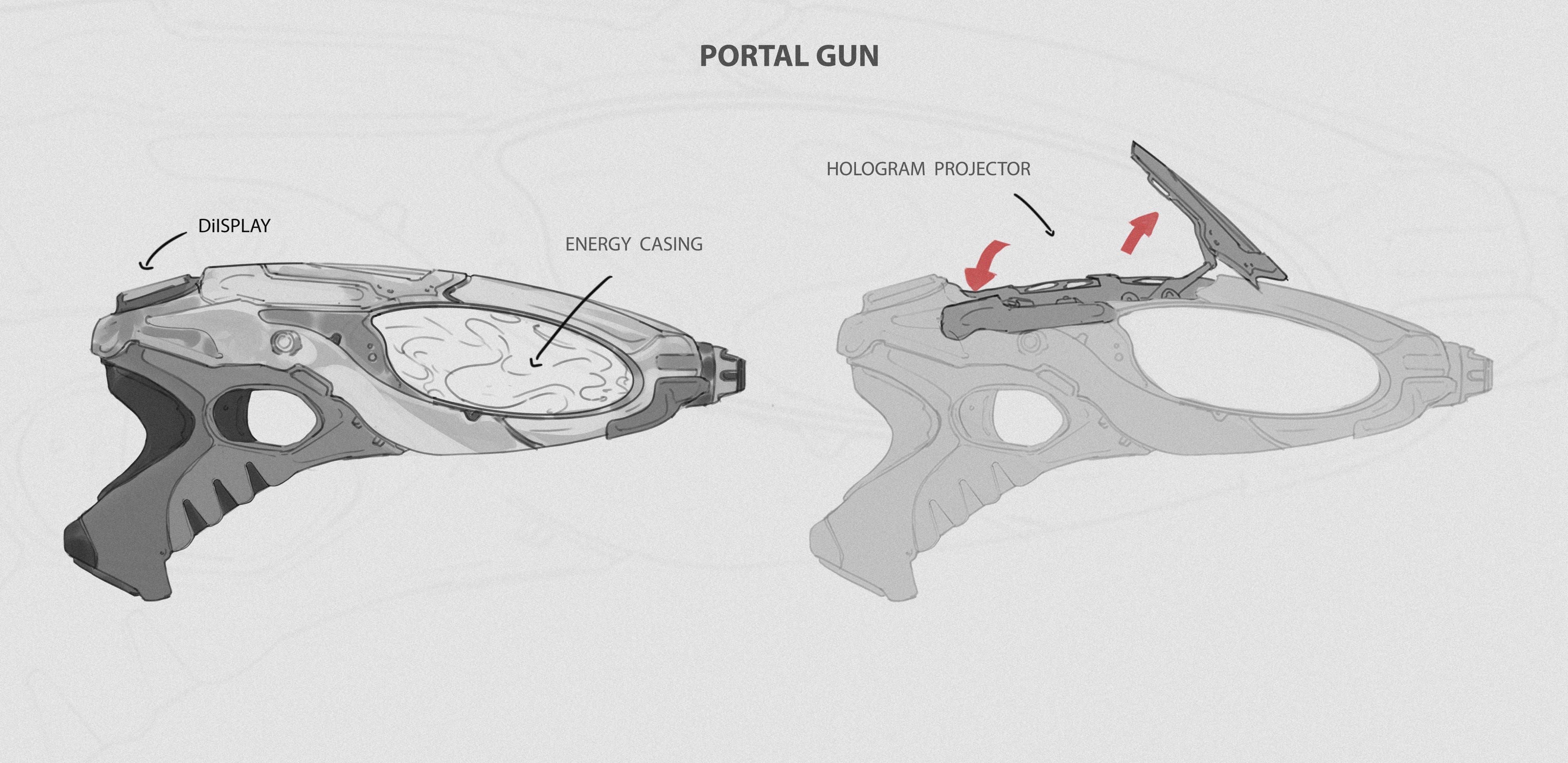 portal gun concept art