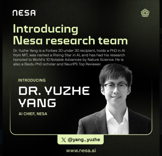 Introducing Nesa’s AI Chief: Dr. Yuzhe Yang