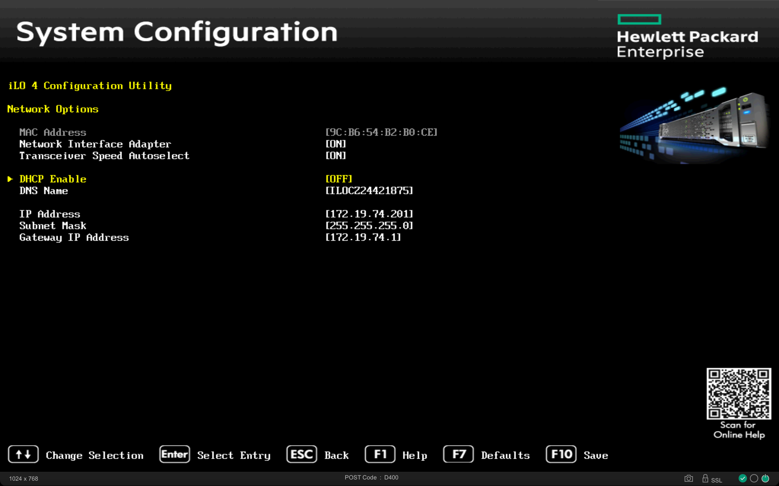 BMC setup via BIOS