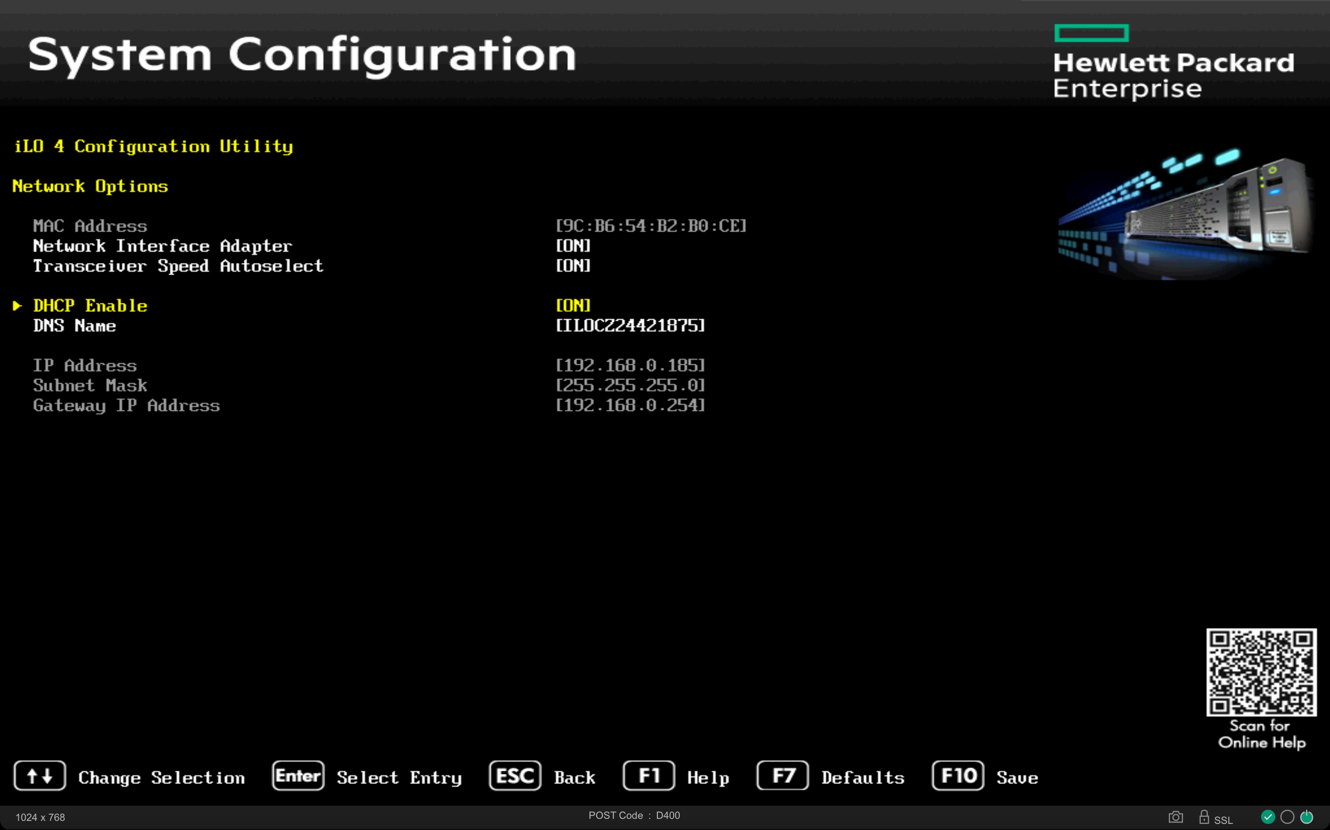 BMC setup via BIOS