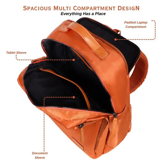 Orange backpack