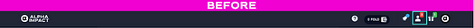 Before Revamp : Alpha Impact Navigation Bar - image source