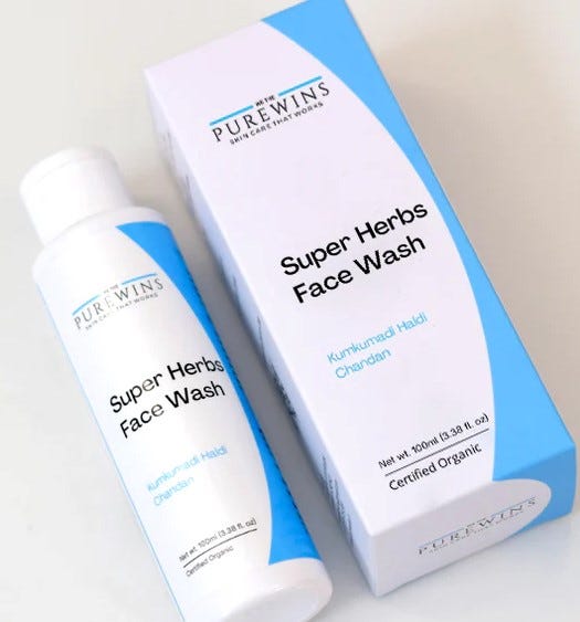 Super Herbs Face Wash Purewins Medium