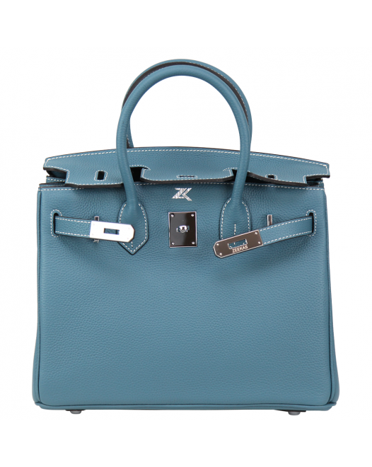 Best Zeekas Brand Women’s Satchel Silver Hardware Leather Blue Bags To
