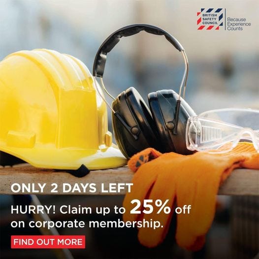 Save 25 on Corporate Memberships for National Safety Week 2023