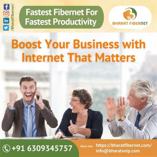 Business Broadband Plans with Static IP Bharat Fiber Net Business