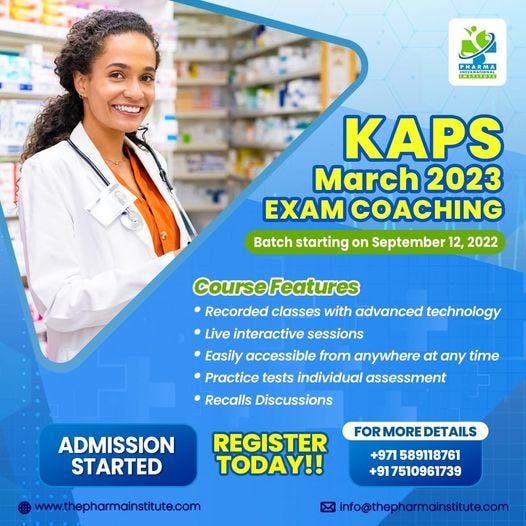 Kaps 𝐊𝐀𝐏𝐒 𝐄𝐱𝐚𝐦 𝐂𝐨𝐚𝐜𝐡𝐢𝐧𝐠! Pharmainternational Medium
